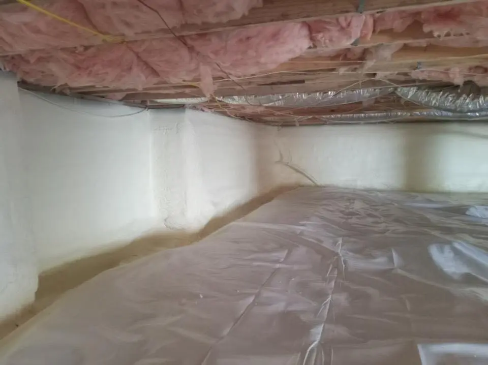 Crawl space encapsulation with closed-cell spray foam for Metal Roof Coating in Cedar Grove